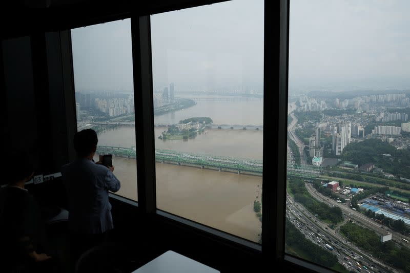 Aftermath of record level of torrential rain in Seoul