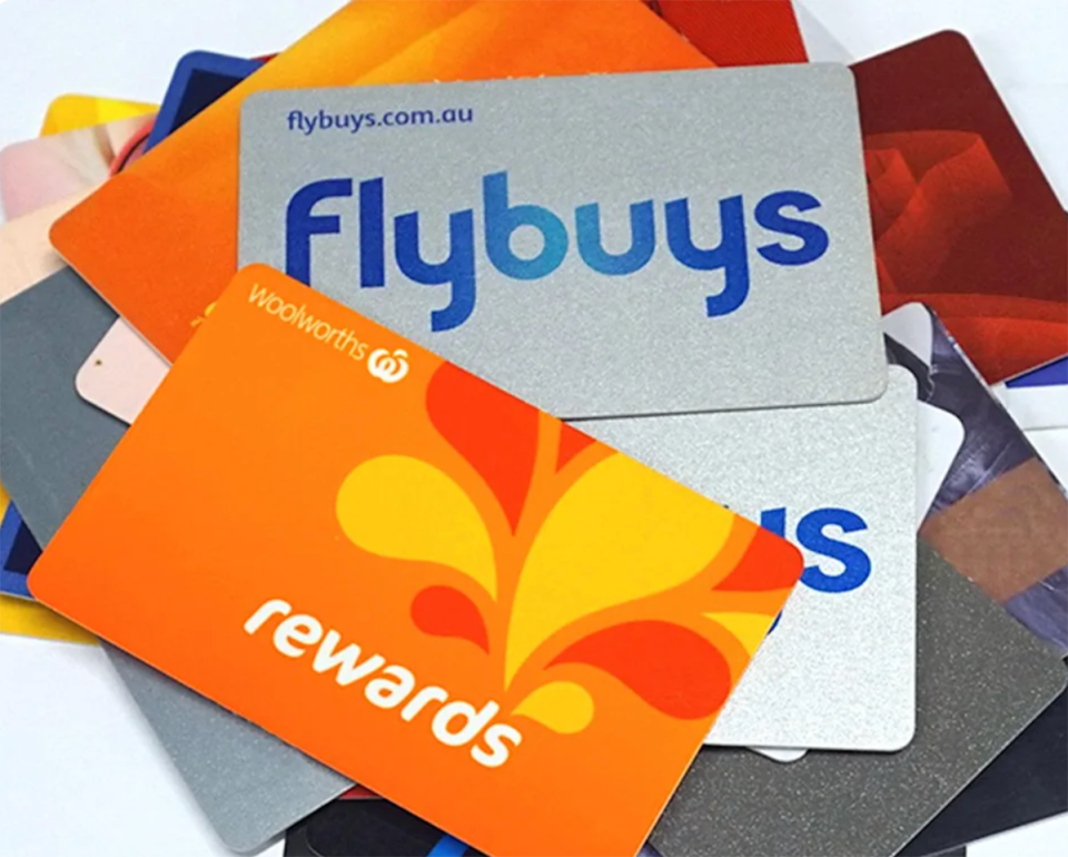 Everyday Rewards and Flybuys cards.