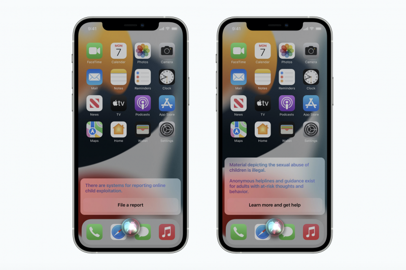 <cite>美國蘋果公司宣佈，為了有效防制兒童性剝削，旗下產品最新一代作業系統將加入新偵測功能。（取自Apple）</cite>