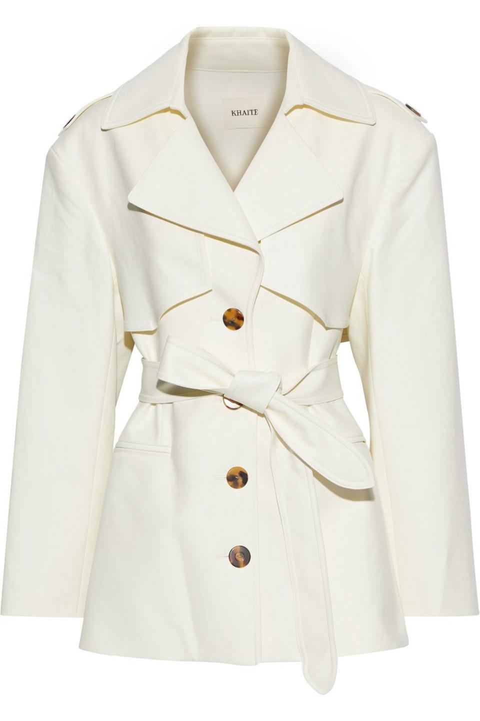 24) Billy belted cotton-gabardine jacket