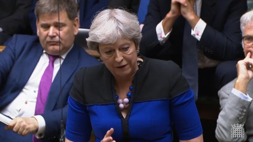 Theresa May said it was a ‘major setback’ for UK foreign policy (House of Commons/PA) (PA Wire)