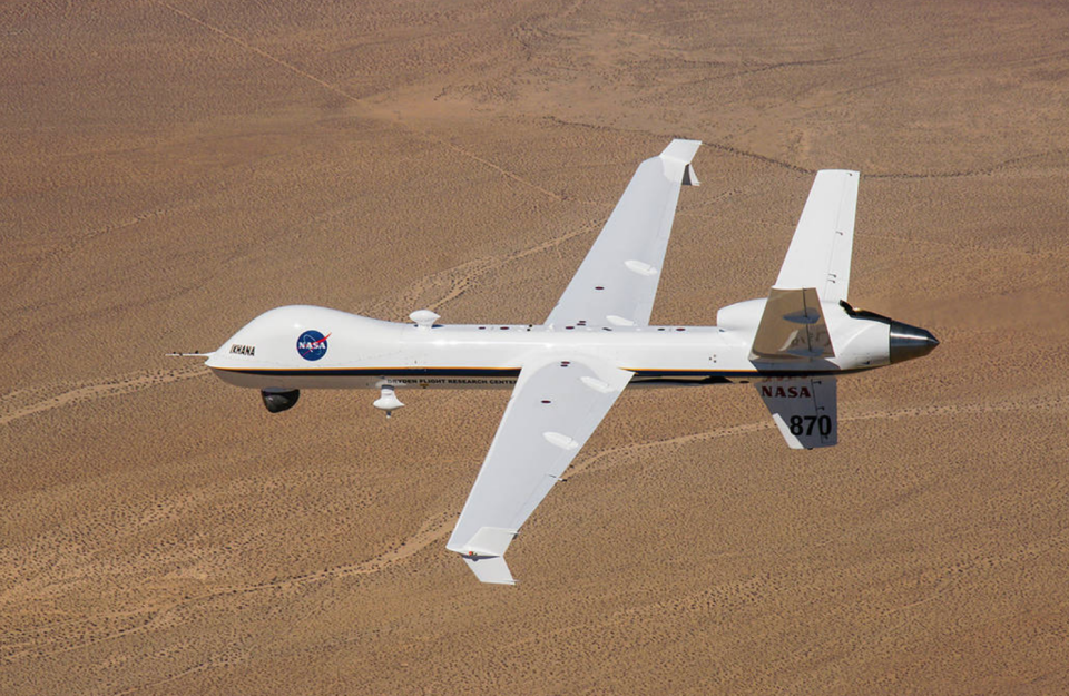 <p>Unmanned and unarmed, the Predator can fly for hours, spying from above with a complex array of cameras and sensors. Later versions of the UAV moved from reconnaissance duties to the role of a potent hunter. <a href="https://www.ga-asi.com/remotely-piloted-aircraft/mq-9a" rel="nofollow noopener" target="_blank" data-ylk="slk:Reapers had bigger engines;elm:context_link;itc:0;sec:content-canvas" class="link ">Reapers had bigger engines</a>, which allowed the aircraft to carry bombs or missiles into hostile territory.</p>