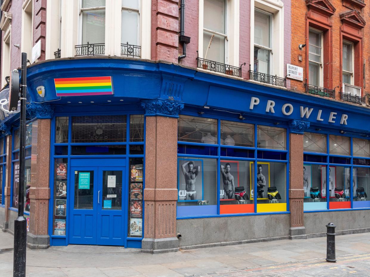 Prowler is a gay-sex shop in the Soho neighborhood of London.