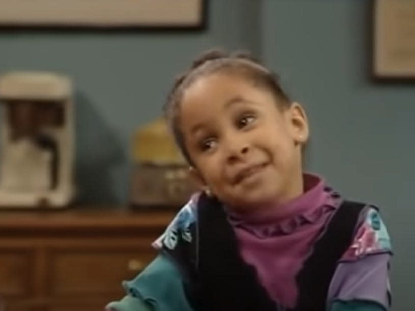 Raven-Symone smiles on "The Cosby Show."