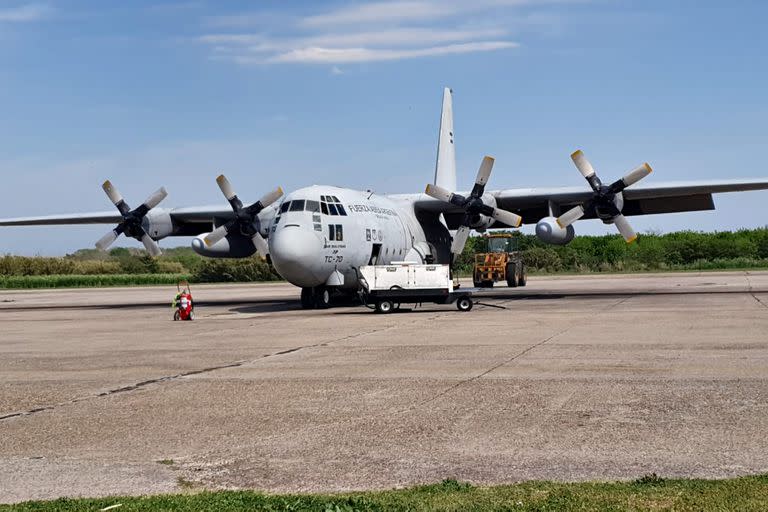 El avión Hércules de la Fuerza Aérea Argentina que repatriará ciudadanos desde Israel