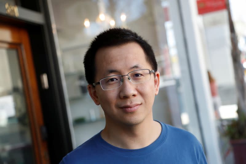 Zhang Yiming, founder and global CEO of ByteDance, poses in Palo Alto, California