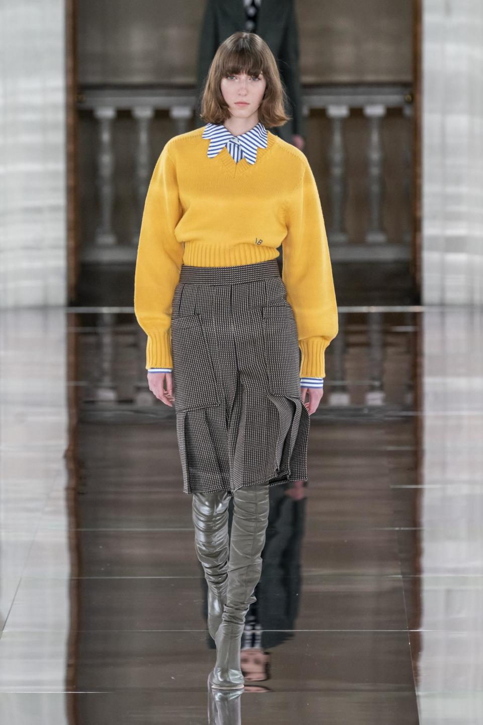 Bold and beautiful jumpers at Victoria Beckham autumn/winter 2020IMAXtree