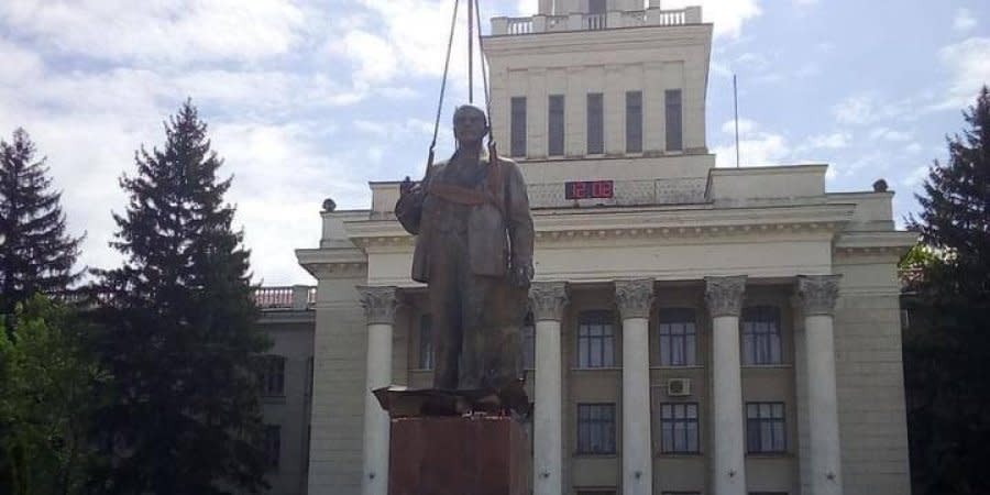 The occupiers erected a monument to Lenin in Nova Kakhovka