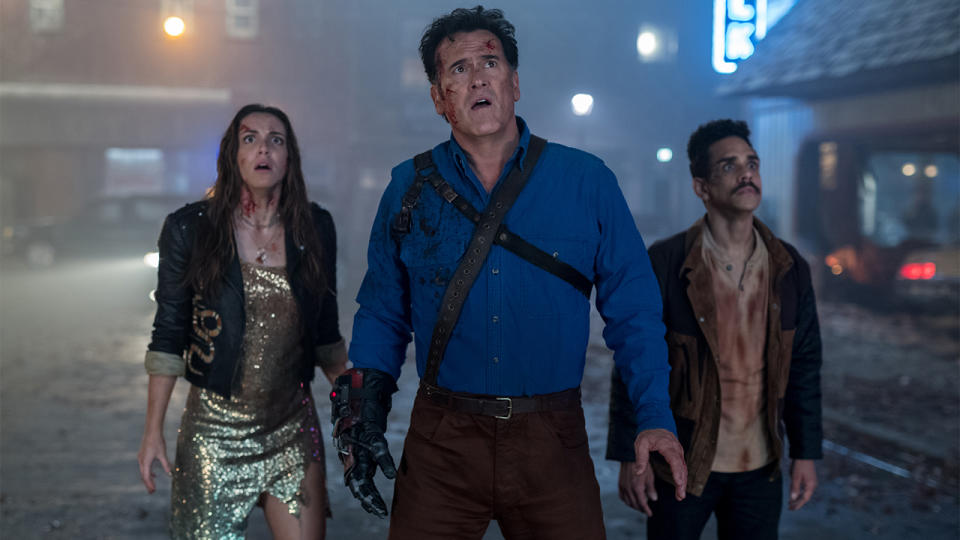 Ash Pablo and Brandy in Ash Vs. Evil Dead