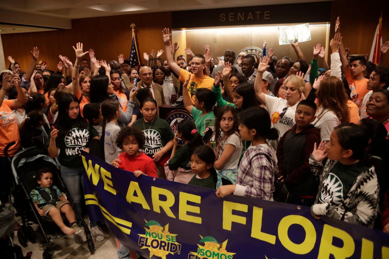 In this file photo, hundreds packed the Capitol rotunda in Tallahassee to lobby for immigration reform.