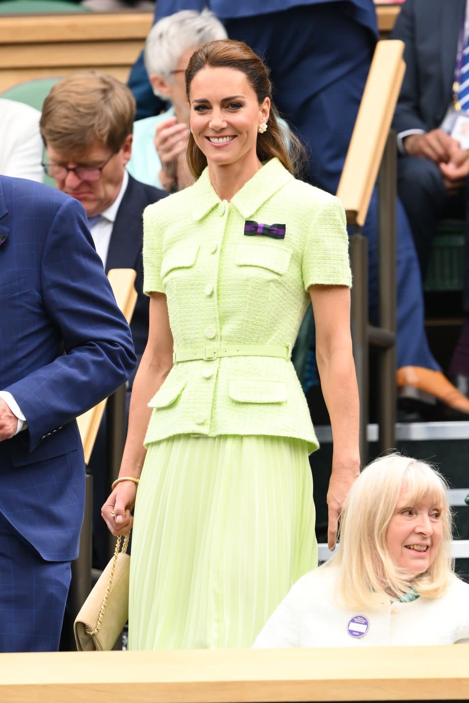 london, england july 15 catherine, duchess of cambridge attends day thirteen of the wimbledon tennis championships at all england lawn tennis and croquet club on july 15, 2023 in london, england photo by karwai tangwireimage