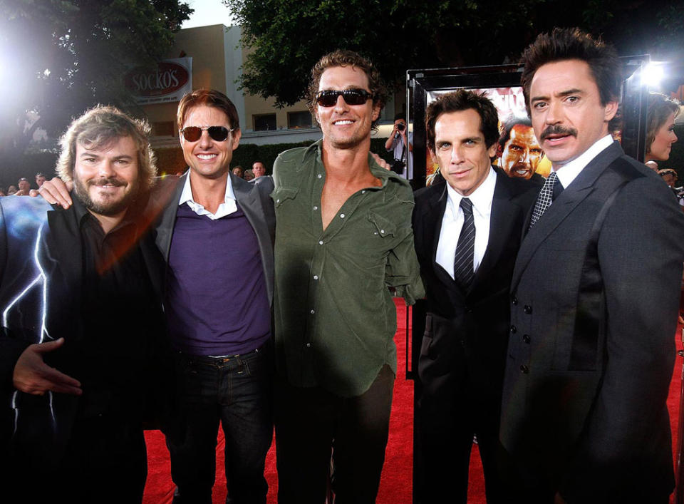 Tropic Thunder LA Premiere 2008 Ben Stiller Jack Black Matthew McConaughey Tom Cruise Robert Downey Jr