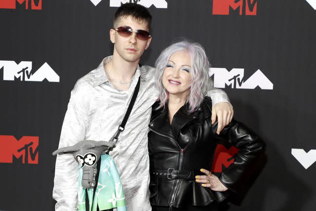 Astrid Stawiarz/WireImage Declyn and Cyndi Lauper in New York City in September 2021