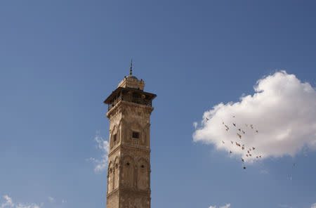 A view shows the minaret of Aleppo's Umayyad mosque, Syria October 6, 2010. Picture taken October 6, 2010. REUTERS/Khalil Ashawi