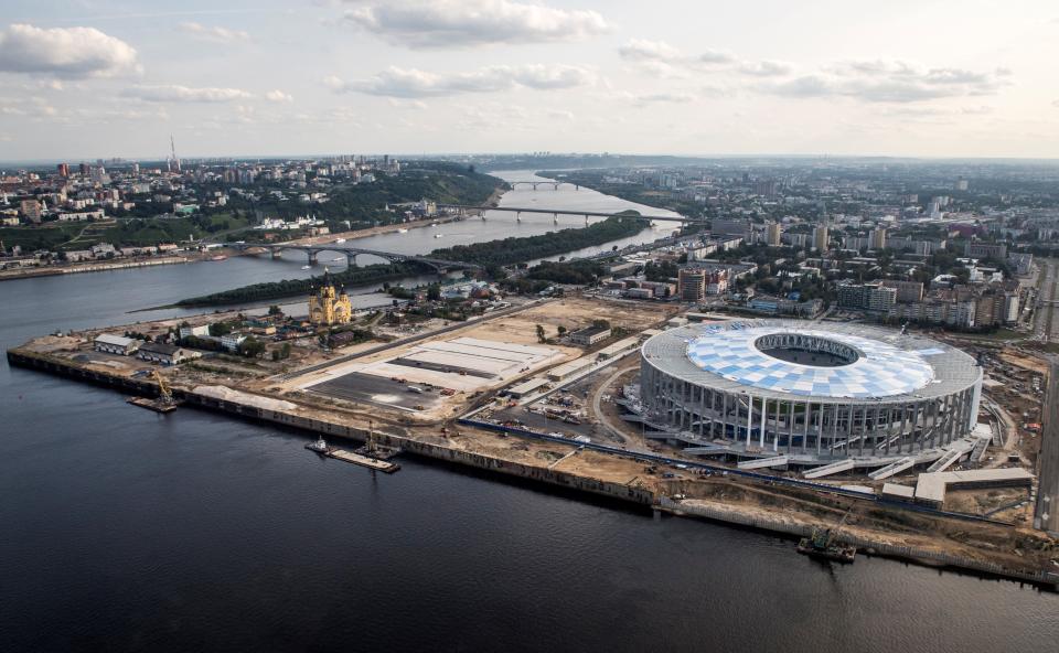 Das Nizhny Novgorod befindet sich recht zentral in Russland und fasst etwa 45.000 Zuschauer.