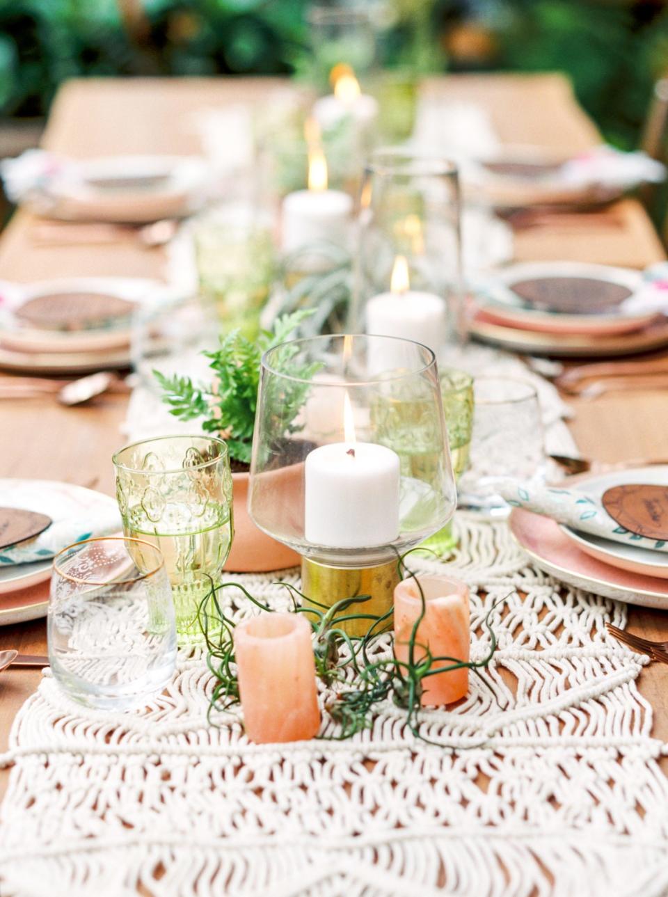 Candles and Greenery