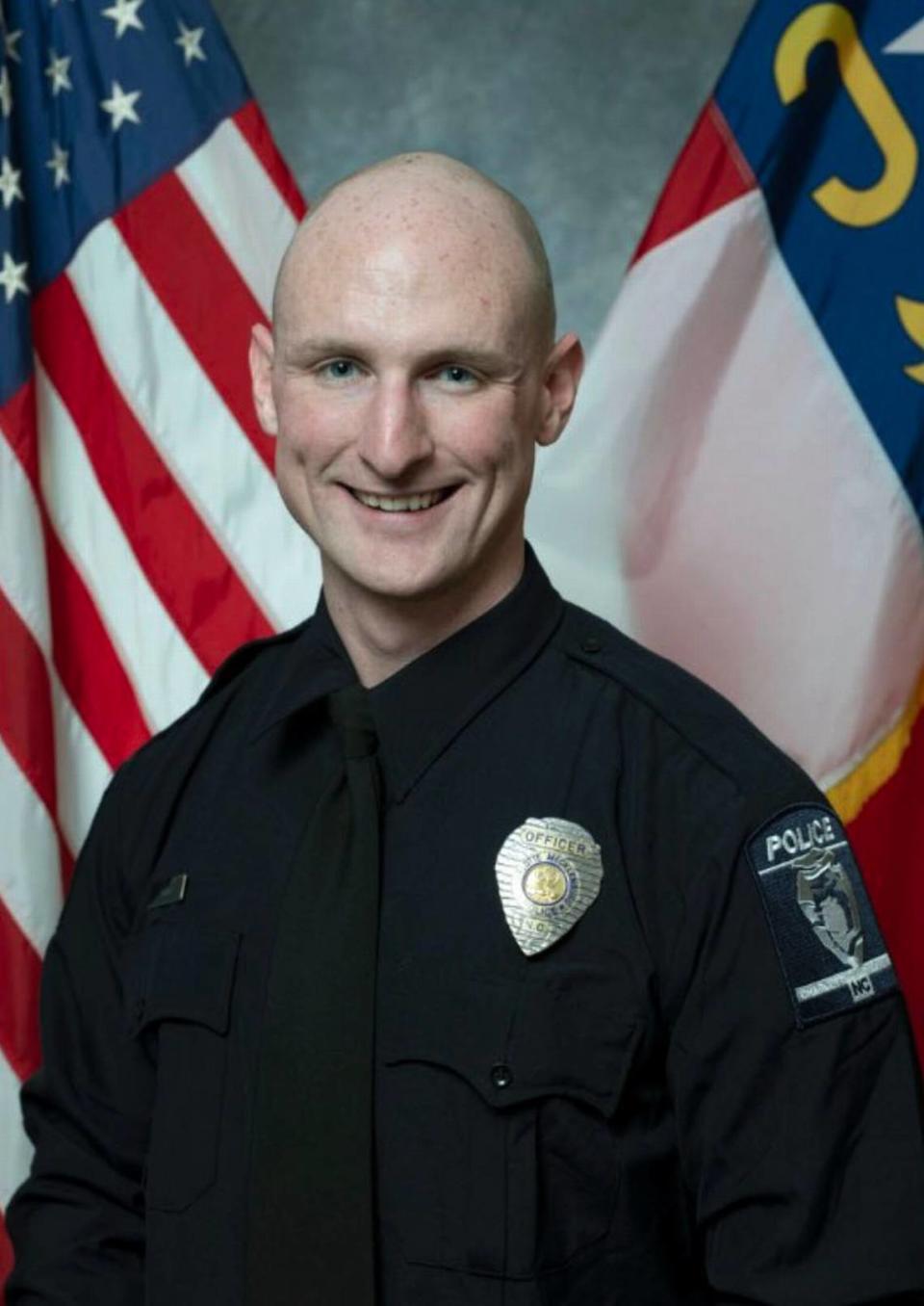 CMPD officer Joshua Eyer died from the injuries he sustained while assisting officers with apprehending the suspect on Monday, April 29, 2024.