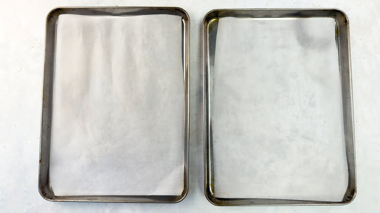 two lined baking sheets