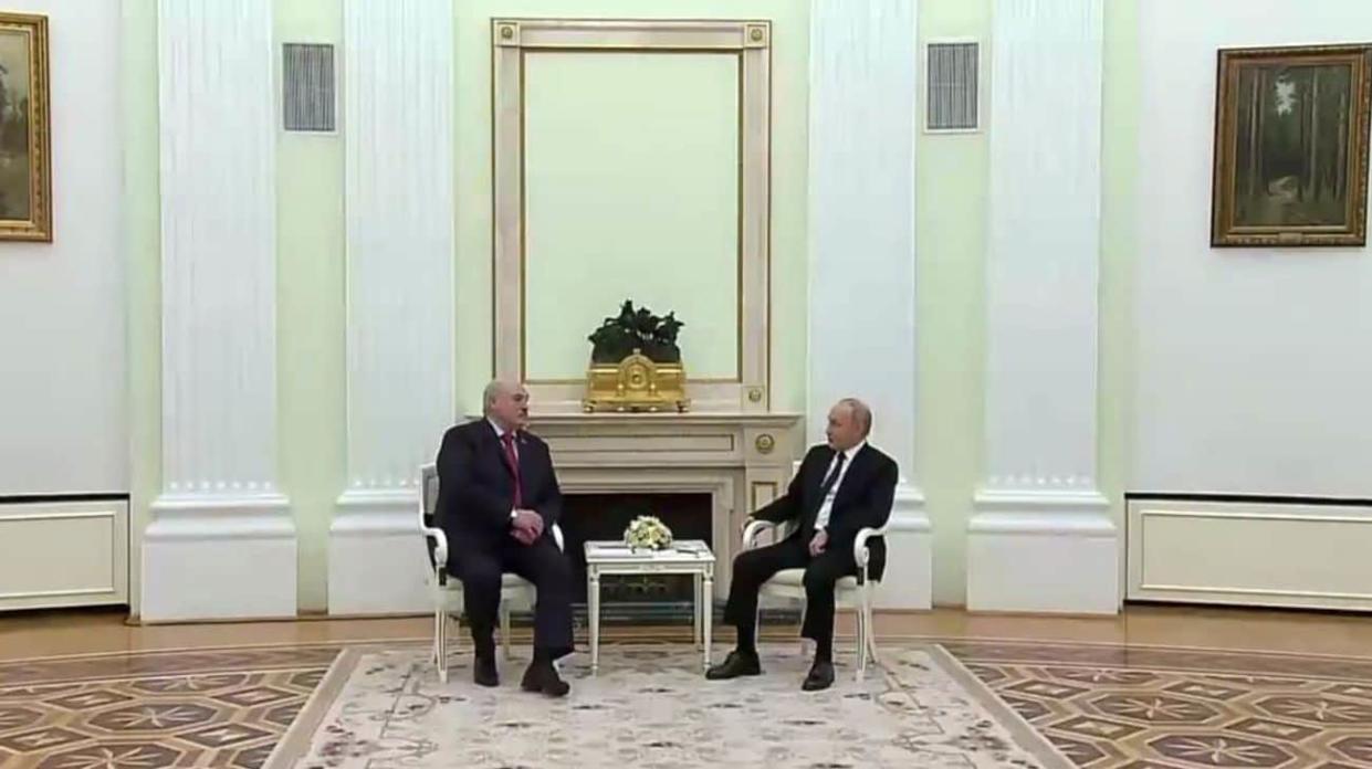 Alexander Lukashenko and Vladimir Putin. Photo: Russian media