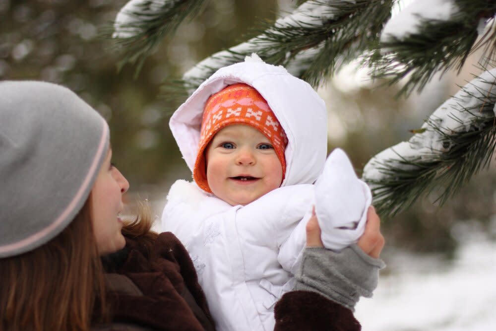 baby in winter