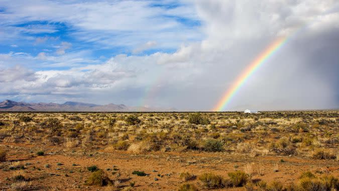 Rainbow over Kingman, AZ - Image.