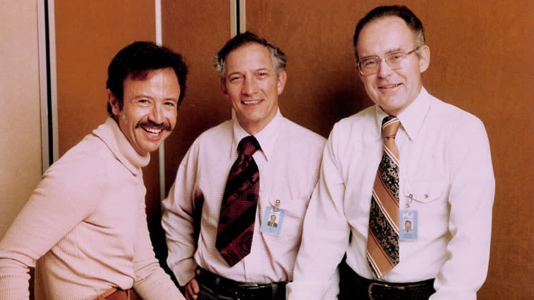 From left: Andy Grove,Bob Noyce, and Gordon Moore.