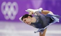 Figure Skating - Pyeongchang 2018 Winter Olympics - Ladies Single Skating Short Program - Gangneung, South Korea - February 21, 2018 - Evgenia Medvedeva, an Olympic Athlete from Russia, performs. REUTERS/John Sibley