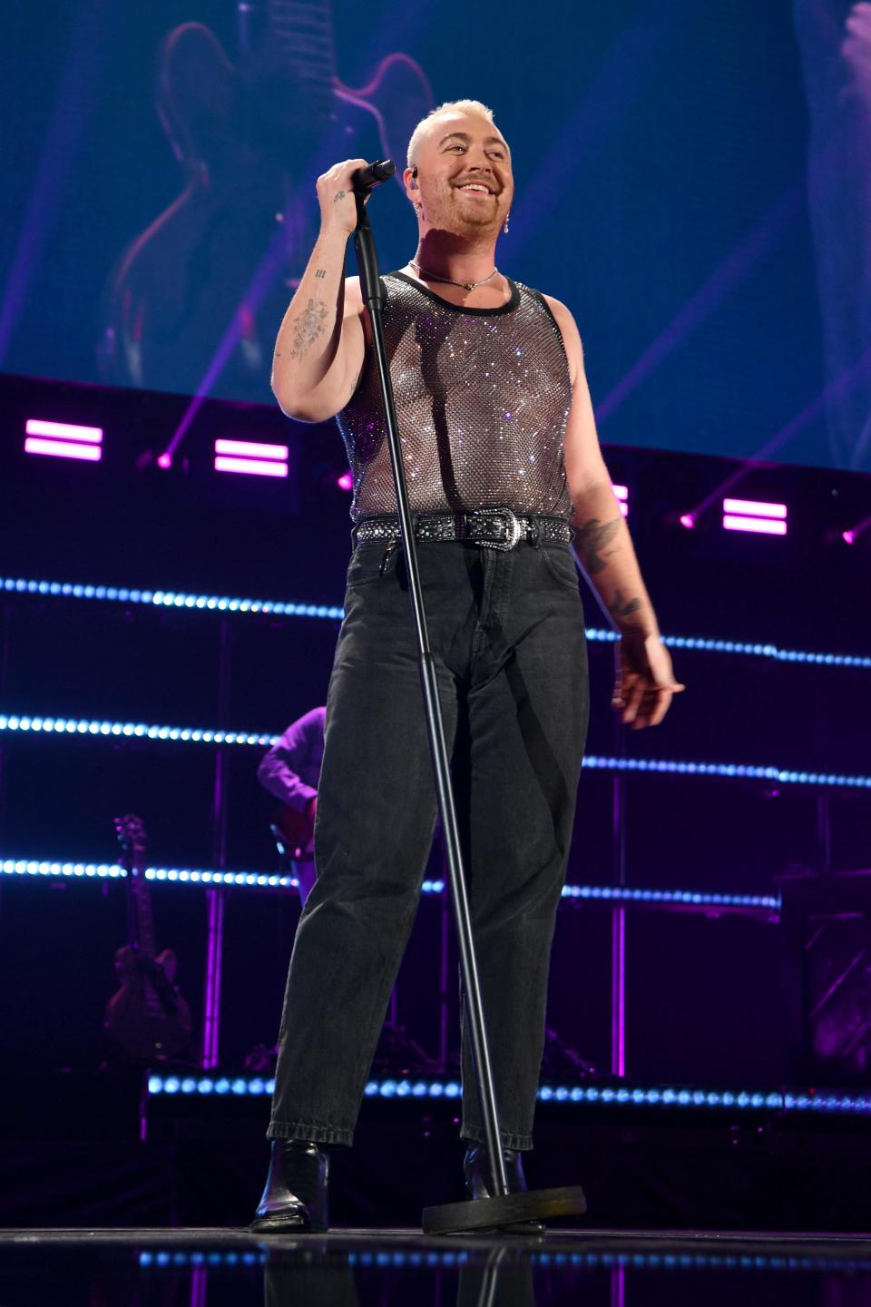 Sam Smith performs onstage during the 2022 iHeartRadio Music Festival at T-Mobile Arena on September 23, 2022 in Las Vegas, Nevada.