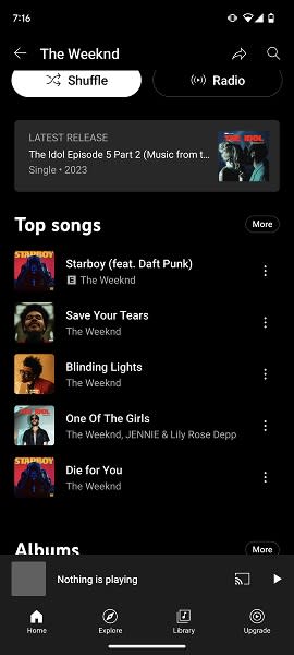 YouTube Music Dismiss queue button