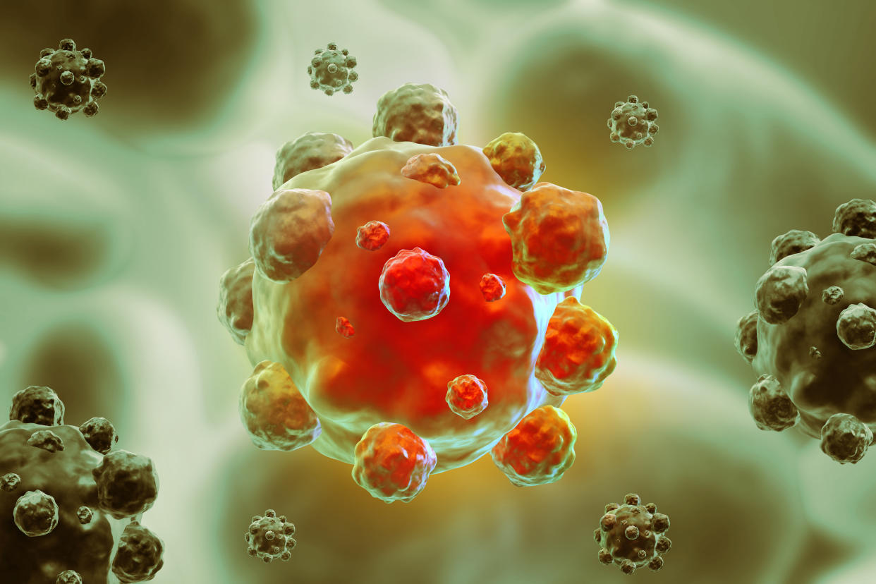 Coronavirus covid 19 novel coronavirus concept. 3d illustration