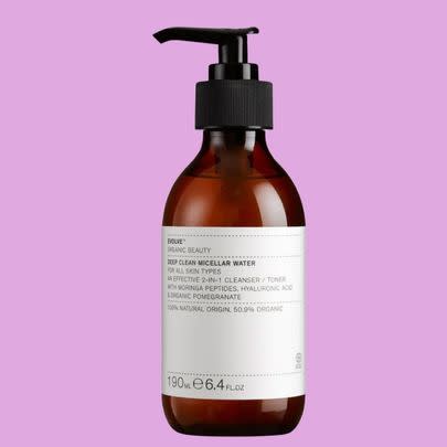 A gentle micellar water to remove makeup  before cleansing