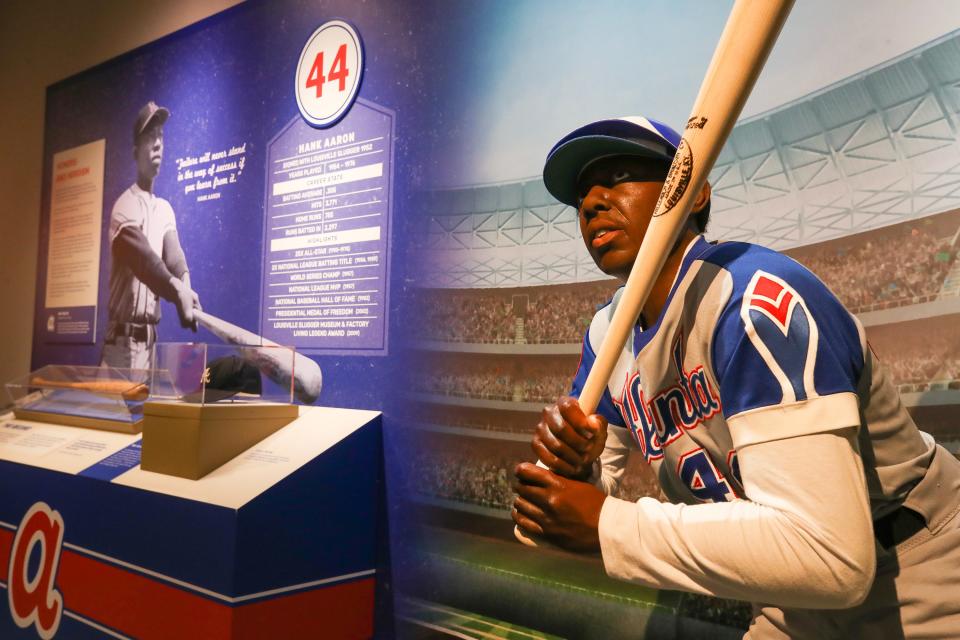 The Henry "Hank" Aaron exhibit at the Louisville Slugger Museum.