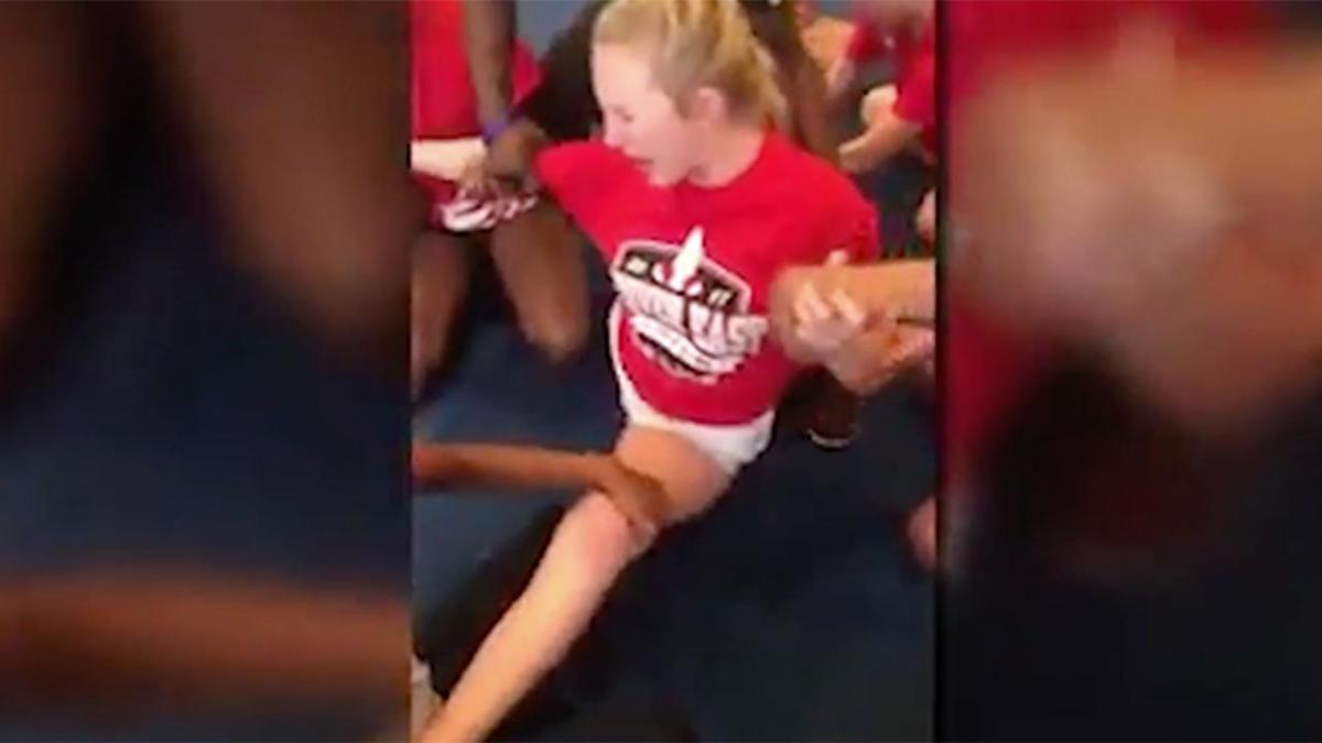 Watch Shocking Video Shows Cheerleader Scream As She Is Forced Into Splits 3628