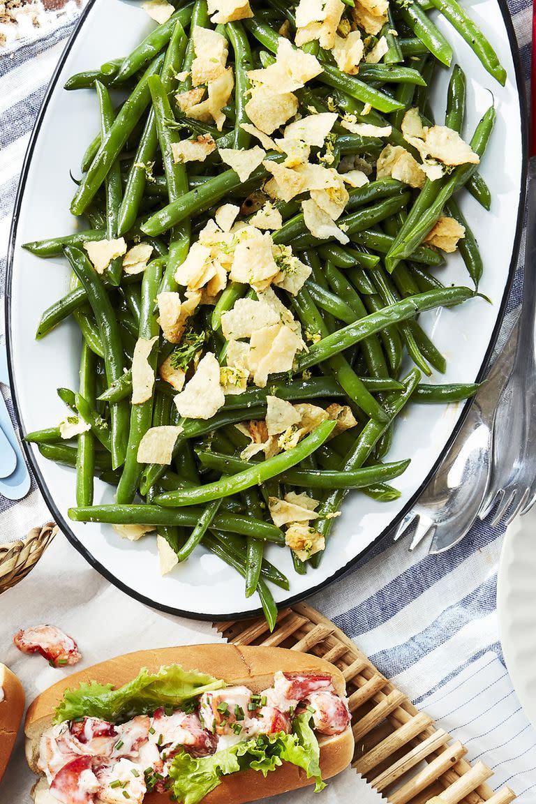 Green Beans with Crushed Salt-and-Vinegar Chips