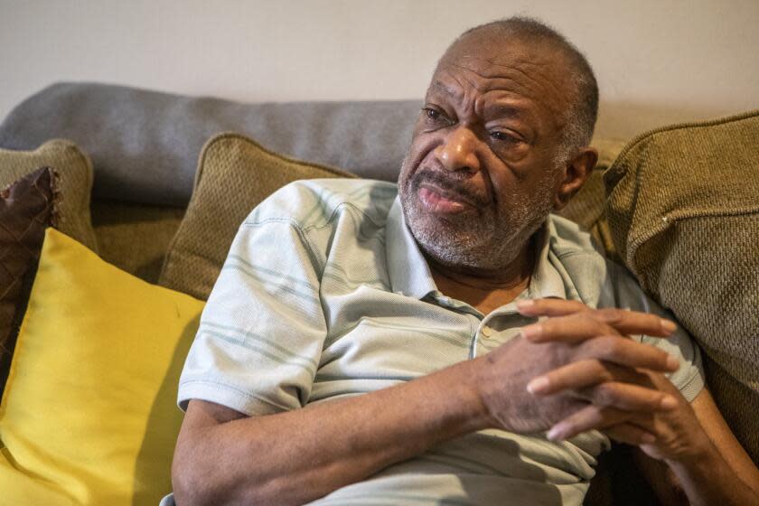 Arcadia, CA - October 12: Roland Coleman, 72, in his livingroom on Wednesday, Oct. 12, 2022, in Arcadia, CA. Yesterday he said was a great day. Today his blood pressure was very low and he was feeling out of sorts. Coleman has been hoping to get a kidney transplant. But to have a shot at a donated organ, he needs to get onto the waitlist. Coleman was referred to Keck Medical Center two years ago to start being evaluated as a possible candidate for transplant but has not been put on the waitlist so far. His situation underscores the challenges that kidney patients can face in getting waitlisted - a step in the transplant process that is less scrutinized than what happens to patients once they get onto the list. (Francine Orr / Los Angeles Times)