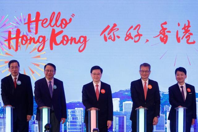 Hong Kong Chief Executive John Lee attends "Hello Hong Kong" campaign to promote city tourism in Hong Kong