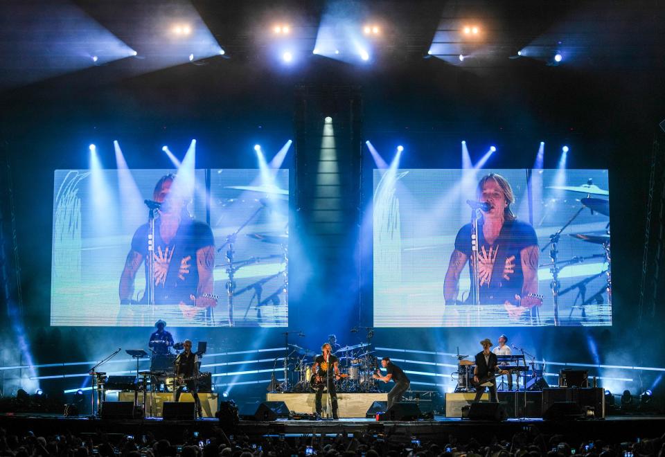 Keith Urban performs at the Iowa State Fair Grandstand.