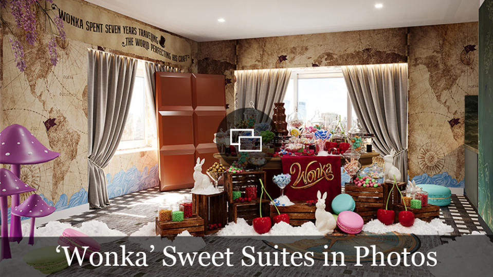 Wonka's Sweet Suite display at Park Lane New York hotel