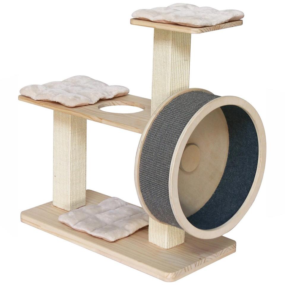 Penn-Plax Wheeled 35-in Sisal Cat Tree