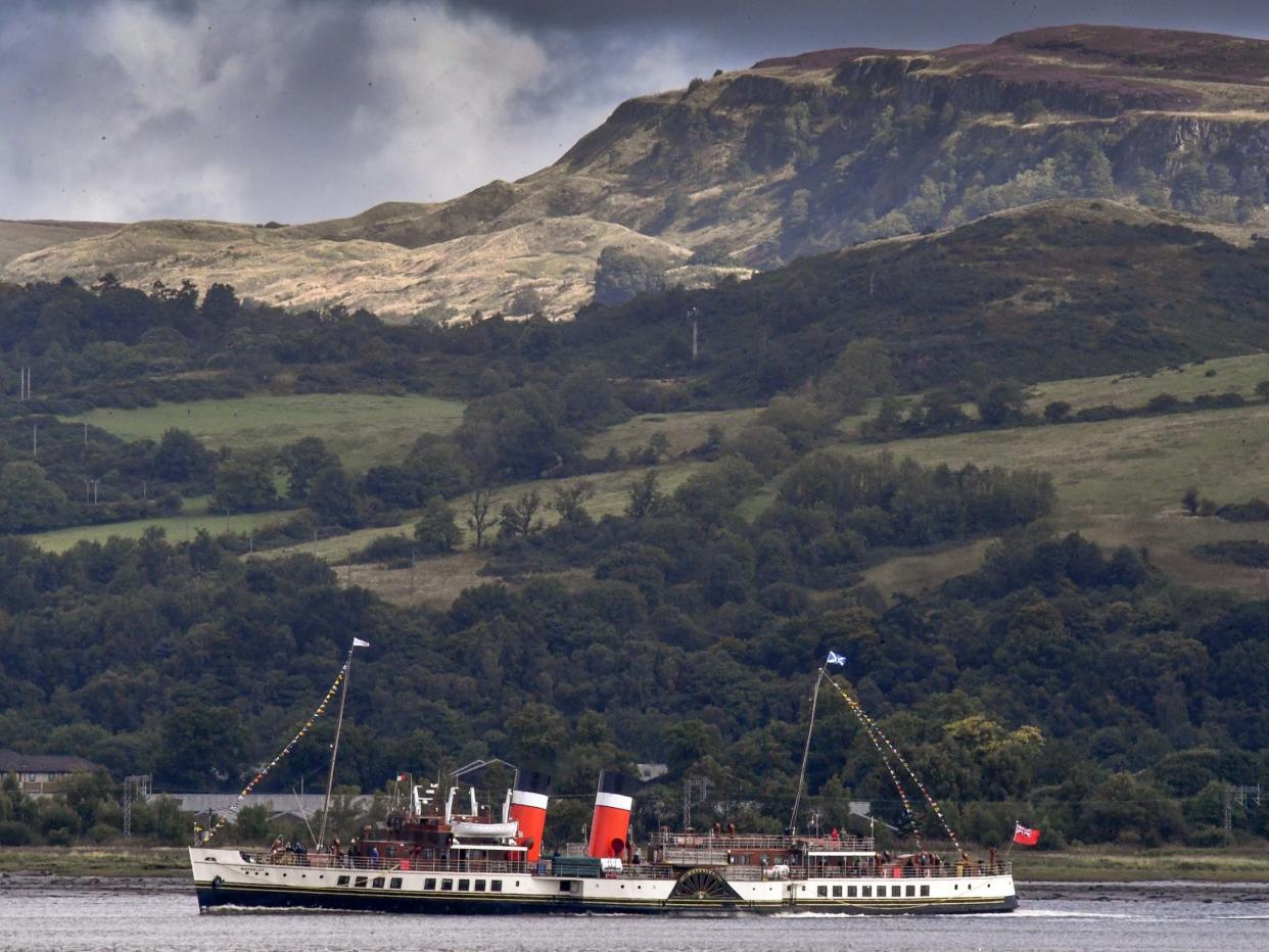 The Waverley paddle steamer returns to sailing on the Clyde following a successful campaign to raise £2.3m for new boilers, on 22 August: Getty Images