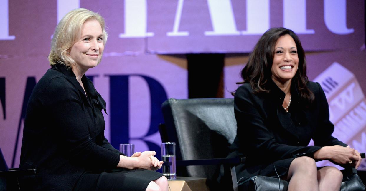 Sens. Kirsten Gillibrand (D-N.Y.) and Kamala Harris (D-Calif.) co-sponsored the&nbsp;Stop Enabling Sex Trafficking Act (SESTA). (Photo: Michael Kovac via Getty Images)