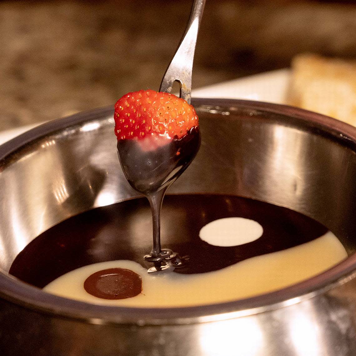 Decadent fondue is on the menu.