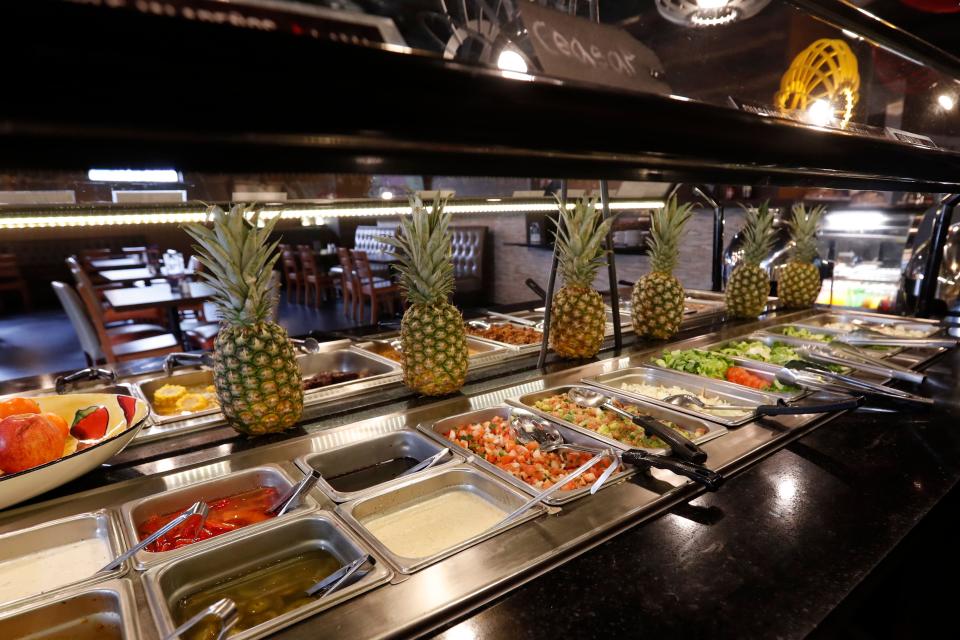 The buffet at Flama Brasilan Steak House on Oglethorpe Avenue in Athens, Ga., on Thursday, Feb. 29, 2024.