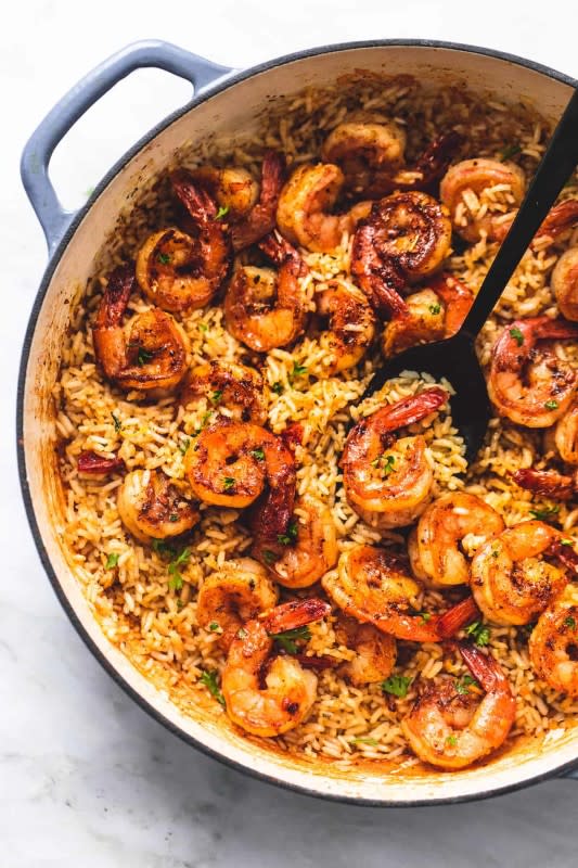 <p>Le Creme de La Crumb</p><p>Cajun shrimp and rice skillet is a one-pot wonder full of flavorful shrimp and rice with a Cajun seasoning that the entire family will enjoy!</p><p><strong>Get the recipe: <a href="https://www.lecremedelacrumb.com/cajun-shrimp-and-rice-skillet/" rel="nofollow noopener" target="_blank" data-ylk="slk:Cajun Shrimp and Rice Skillet;elm:context_link;itc:0;sec:content-canvas" class="link ">Cajun Shrimp and Rice Skillet</a></strong></p><p><strong>Related: <a href="https://www.yahoo.com/lifestyle/42-super-simple-rice-bowl-195213982.html" data-ylk="slk:42 Super Simple Rice Bowl Recipes;elm:context_link;itc:0;sec:content-canvas;outcm:mb_qualified_link;_E:mb_qualified_link;ct:story;" class="link  yahoo-link">42 Super Simple Rice Bowl Recipes</a></strong></p>