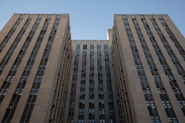 A general view shows the Manhattan Criminal Court in New York.