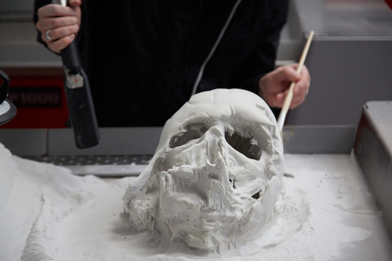 <p>A closer look at the early-stages of the ruined mask.</p>