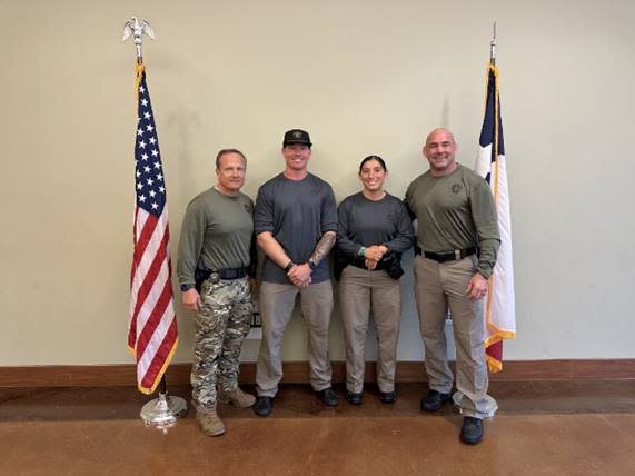 Trooper Trevor Topping of Wichita Falls, second from left, was named top DPS trooper at competition in Wichita Falls this past week.