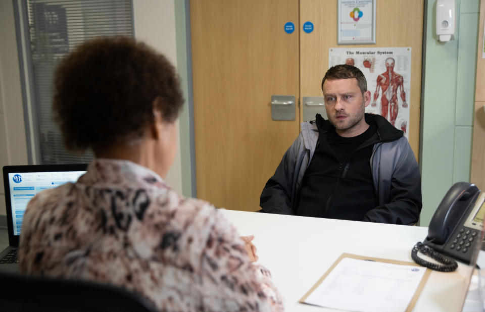 FROM ITV

Strict Embargo - No use before 0001hrs Friday 24th March 2023

Coronation Street

Wednesday 5th April 2023

Paul Foremanâ€™s [PETER ASH] takes a shocking turn when he attends his appointment with the neurologist who tells him he might be suffering from onset motor neurone disease

Picture contact - David.crook@itv.com

Photographer - Danielle Baguley

This photograph is (C) ITV and can only be reproduced for editorial purposes directly in connection with the programme or event mentioned above, or ITV plc. This photograph must not be manipulated [excluding basic cropping] in a manner which alters the visual appearance of the person photographed deemed detrimental or inappropriate by ITV plc Picture Desk. This photograph must not be syndicated to any other company, publication or website, or permanently archived, without the express written permission of ITV Picture Desk. Full Terms and conditions are available on the website www.itv.com/presscentre/itvpictures/terms
