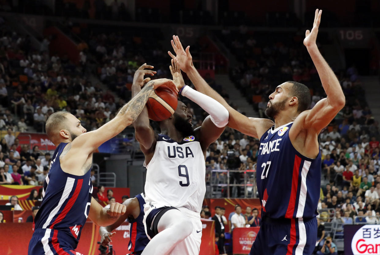 Rudy Gobert and the French national team swallowed up Team USA. (Reuters)