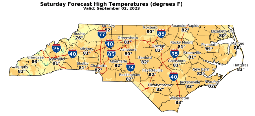 Conditions this weekend will be pleasant and dry.